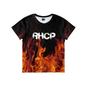 Детская футболка 3D с принтом Red Hot Chili Peppers в Белгороде, 100% гипоаллергенный полиэфир | прямой крой, круглый вырез горловины, длина до линии бедер, чуть спущенное плечо, ткань немного тянется | Тематика изображения на принте: 