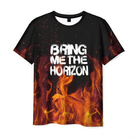 Мужская футболка 3D с принтом Bring Me The Horizon в Белгороде, 100% полиэфир | прямой крой, круглый вырез горловины, длина до линии бедер | rok | sempiternal | музыка | рок