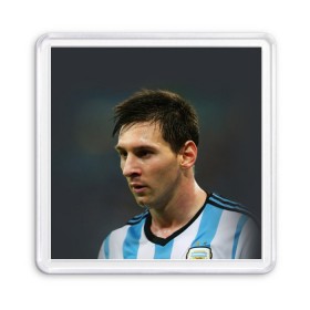 Магнит 55*55 с принтом Leo Messi в Белгороде, Пластик | Размер: 65*65 мм; Размер печати: 55*55 мм | fc barcelona | football | lionel messi | messi | аргентина | барса | лео месси | фк барселона | футбол