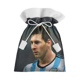 Подарочный 3D мешок с принтом Leo Messi в Белгороде, 100% полиэстер | Размер: 29*39 см | Тематика изображения на принте: fc barcelona | football | lionel messi | messi | аргентина | барса | лео месси | фк барселона | футбол