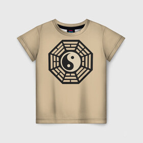 Детская футболка 3D с принтом Символ гармонии в Белгороде, 100% гипоаллергенный полиэфир | прямой крой, круглый вырез горловины, длина до линии бедер, чуть спущенное плечо, ткань немного тянется | азия | духовность | мистика | на макете изображён символ гармонии. знак | символ
