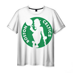 Мужская футболка 3D с принтом Boston Celtics в Белгороде, 100% полиэфир | прямой крой, круглый вырез горловины, длина до линии бедер | 