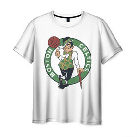Мужская футболка 3D с принтом Boston Celtics в Белгороде, 100% полиэфир | прямой крой, круглый вырез горловины, длина до линии бедер | boston celtics | nba | бостон селтикс | нба