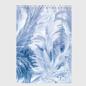 Скетчбук с принтом Морозные узоры в Белгороде, 100% бумага
 | 48 листов, плотность листов — 100 г/м2, плотность картонной обложки — 250 г/м2. Листы скреплены сверху удобной пружинной спиралью | Тематика изображения на принте: frost | happy | new | year | год | иней | мороз | новогодние | новый | снег