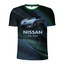 Мужская футболка 3D спортивная с принтом Nissan the best в Белгороде, 100% полиэстер с улучшенными характеристиками | приталенный силуэт, круглая горловина, широкие плечи, сужается к линии бедра | nissan | авто | автомобиль | водитель | машина | ниссан | тачка