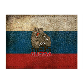 Обложка для студенческого билета с принтом This is Russia в Белгороде, натуральная кожа | Размер: 11*8 см; Печать на всей внешней стороне | медведь | мишка | патриот | патриотизм | россия | руский | рф | страна | ярусский