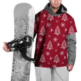 Накидка на куртку 3D с принтом Новогодний узор в Белгороде, 100% полиэстер |  | ангел | ёлка | ель | зима | колокольчик | нг | новый год | олень | рождество | санта | снег