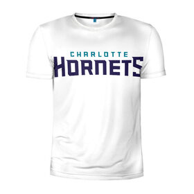 Мужская футболка 3D спортивная с принтом Charlotte Hornets в Белгороде, 100% полиэстер с улучшенными характеристиками | приталенный силуэт, круглая горловина, широкие плечи, сужается к линии бедра | 
