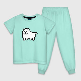 Детская пижама хлопок с принтом Undertale game doge в Белгороде, 100% хлопок |  брюки и футболка прямого кроя, без карманов, на брюках мягкая резинка на поясе и по низу штанин
 | dog | андертейл | подземелье | собака
