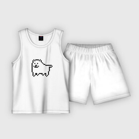 Детская пижама с шортами хлопок с принтом Undertale game  doge в Белгороде,  |  | dog | андертейл | подземелье | собака