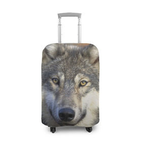 Чехол для чемодана 3D с принтом Волк в Белгороде, 86% полиэфир, 14% спандекс | двустороннее нанесение принта, прорези для ручек и колес | Тематика изображения на принте: волк | волки | волчата | волчонок | хищник