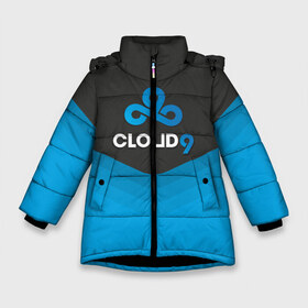 Зимняя куртка для девочек 3D с принтом Cloud 9 Uniform в Белгороде, ткань верха — 100% полиэстер; подклад — 100% полиэстер, утеплитель — 100% полиэстер. | длина ниже бедра, удлиненная спинка, воротник стойка и отстегивающийся капюшон. Есть боковые карманы с листочкой на кнопках, утяжки по низу изделия и внутренний карман на молнии. 

Предусмотрены светоотражающий принт на спинке, радужный светоотражающий элемент на пуллере молнии и на резинке для утяжки. | counter strike | cs go | swat | terrorist | контр страйк | кс го | спецназ