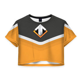 Женская футболка 3D укороченная с принтом Escape Gaming Uniform в Белгороде, 100% полиэстер | круглая горловина, длина футболки до линии талии, рукава с отворотами | dota | esc | escape gaming | ggwp | glhf | team | дота | игра | униформа | эскейп