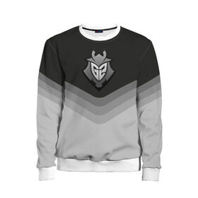 Детский свитшот 3D с принтом G2 Esports Uniform в Белгороде, 100% полиэстер | свободная посадка, прямой крой, мягкая тканевая резинка на рукавах и понизу свитшота | counter strike | cs go | g2 esports | swat | terrorist | г2 еспорт | контр страйк | кс го | спецназ