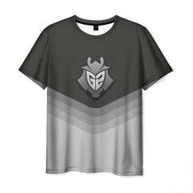 Мужская футболка 3D с принтом G2 Esports Uniform в Белгороде, 100% полиэфир | прямой крой, круглый вырез горловины, длина до линии бедер | counter strike | cs go | g2 esports | swat | terrorist | г2 еспорт | контр страйк | кс го | спецназ