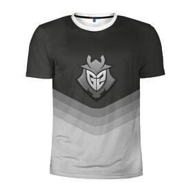 Мужская футболка 3D спортивная с принтом G2 Esports Uniform в Белгороде, 100% полиэстер с улучшенными характеристиками | приталенный силуэт, круглая горловина, широкие плечи, сужается к линии бедра | counter strike | cs go | g2 esports | swat | terrorist | г2 еспорт | контр страйк | кс го | спецназ