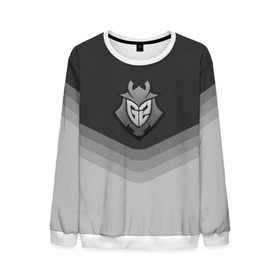 Мужской свитшот 3D с принтом G2 Esports Uniform в Белгороде, 100% полиэстер с мягким внутренним слоем | круглый вырез горловины, мягкая резинка на манжетах и поясе, свободная посадка по фигуре | counter strike | cs go | g2 esports | swat | terrorist | г2 еспорт | контр страйк | кс го | спецназ