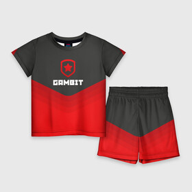 Детский костюм с шортами 3D с принтом Gambit Gaming Uniform в Белгороде,  |  | Тематика изображения на принте: counter strike | cs go | gambit | swat | terrorist | гамбит | контр страйк | кс го | спецназ