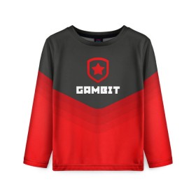Детский лонгслив 3D с принтом Gambit Gaming Uniform в Белгороде, 100% полиэстер | длинные рукава, круглый вырез горловины, полуприлегающий силуэт
 | Тематика изображения на принте: counter strike | cs go | gambit | swat | terrorist | гамбит | контр страйк | кс го | спецназ
