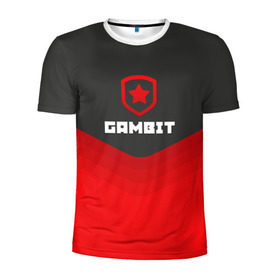 Мужская футболка 3D спортивная с принтом Gambit Gaming Uniform в Белгороде, 100% полиэстер с улучшенными характеристиками | приталенный силуэт, круглая горловина, широкие плечи, сужается к линии бедра | Тематика изображения на принте: counter strike | cs go | gambit | swat | terrorist | гамбит | контр страйк | кс го | спецназ