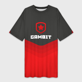 Платье-футболка 3D с принтом Gambit Gaming Uniform в Белгороде,  |  | Тематика изображения на принте: counter strike | cs go | gambit | swat | terrorist | гамбит | контр страйк | кс го | спецназ