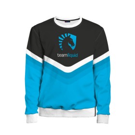 Детский свитшот 3D с принтом Team Liquid Uniform в Белгороде, 100% полиэстер | свободная посадка, прямой крой, мягкая тканевая резинка на рукавах и понизу свитшота | dota | ggwp | glhf | team | team liquid | дота | игра | тим ликвид | униформа