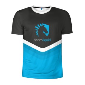 Мужская футболка 3D спортивная с принтом Team Liquid Uniform в Белгороде, 100% полиэстер с улучшенными характеристиками | приталенный силуэт, круглая горловина, широкие плечи, сужается к линии бедра | Тематика изображения на принте: dota | ggwp | glhf | team | team liquid | дота | игра | тим ликвид | униформа