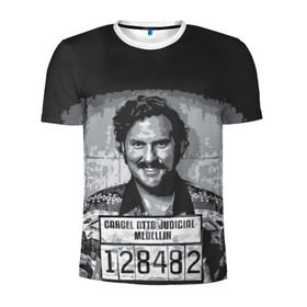 Мужская футболка 3D спортивная с принтом Pablo Escobar в Белгороде, 100% полиэстер с улучшенными характеристиками | приталенный силуэт, круглая горловина, широкие плечи, сужается к линии бедра | пабло | эскобар