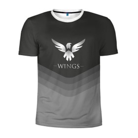 Мужская футболка 3D спортивная с принтом Wings Uniform в Белгороде, 100% полиэстер с улучшенными характеристиками | приталенный силуэт, круглая горловина, широкие плечи, сужается к линии бедра | 