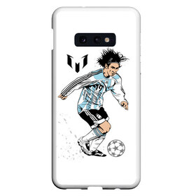 Чехол для Samsung S10E с принтом Messi в Белгороде, Силикон | Область печати: задняя сторона чехла, без боковых панелей | barselona | messi | аргентина | барселона | испания | месси | мяч | футбол