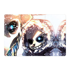 Магнитный плакат 3Х2 с принтом Sans and snow в Белгороде, Полимерный материал с магнитным слоем | 6 деталей размером 9*9 см | Тематика изображения на принте: sans | андертейл | подземелье | санс