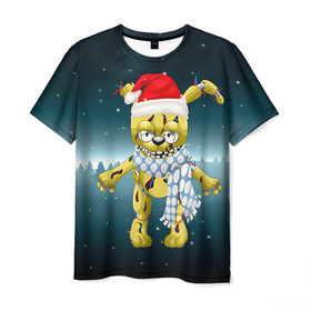 Мужская футболка 3D с принтом Five Nights At Freddy`s в Белгороде, 100% полиэфир | прямой крой, круглый вырез горловины, длина до линии бедер | fnaf | freddy | бонни | медведь | мишка | фнаф | фокси | фредди