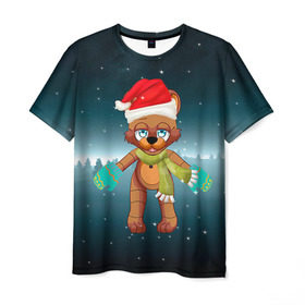 Мужская футболка 3D с принтом Five Nights At Freddy`s в Белгороде, 100% полиэфир | прямой крой, круглый вырез горловины, длина до линии бедер | fnaf | freddy | бонни | медведь | мишка | фнаф | фокси | фредди