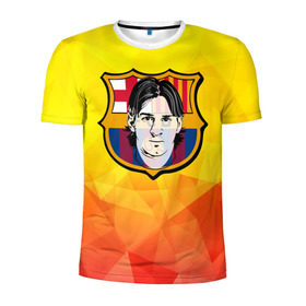Мужская футболка 3D спортивная с принтом Месси - Барселона в Белгороде, 100% полиэстер с улучшенными характеристиками | приталенный силуэт, круглая горловина, широкие плечи, сужается к линии бедра | barselona | messi | аргентина | барселона | испания | месси | футбол