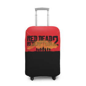 Чехол для чемодана 3D с принтом Red Dead Redemption 2 в Белгороде, 86% полиэфир, 14% спандекс | двустороннее нанесение принта, прорези для ручек и колес | rdr | rdr2 | red dead redemption 2 | rockstar | дикий запад | ковбои