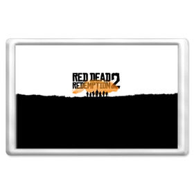 Магнит 45*70 с принтом Red Dead Redemption 2 в Белгороде, Пластик | Размер: 78*52 мм; Размер печати: 70*45 | rdr | rdr2 | red dead redemption 2 | rockstar | дикий запад | ковбои