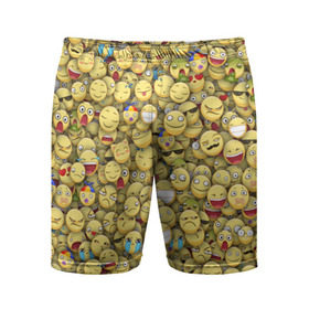 Мужские шорты 3D спортивные с принтом Смайлики. Стикербомбинг в Белгороде,  |  | Тематика изображения на принте: emoji | желтый | мем | смайл | стикербомбинг | текстура | улыбка | эмодзи