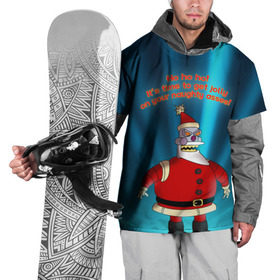 Накидка на куртку 3D с принтом Робот Санта в Белгороде, 100% полиэстер |  | Тематика изображения на принте: futurama | зима | мультфильм | новый год | рождество | футурама