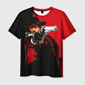 Мужская футболка 3D с принтом Стрелок в Белгороде, 100% полиэфир | прямой крой, круглый вырез горловины, длина до линии бедер | выстрел | ковбой | оружие | пистолет | револьвер | силовые структуры | стрелять