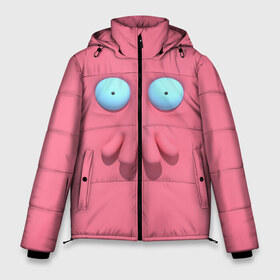 Мужская зимняя куртка 3D с принтом Доктор Зойдберг в Белгороде, верх — 100% полиэстер; подкладка — 100% полиэстер; утеплитель — 100% полиэстер | длина ниже бедра, свободный силуэт Оверсайз. Есть воротник-стойка, отстегивающийся капюшон и ветрозащитная планка. 

Боковые карманы с листочкой на кнопках и внутренний карман на молнии. | Тематика изображения на принте: будущее | врач | краб | лицо | розовый | фантастика | футурама | щупальца