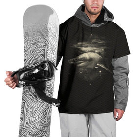 Накидка на куртку 3D с принтом Cosmic Shark в Белгороде, 100% полиэстер |  | space | галактика | космос | рыба