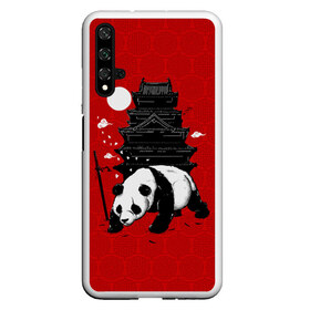 Чехол для Honor 20 с принтом Panda Warrior в Белгороде, Силикон | Область печати: задняя сторона чехла, без боковых панелей | japan | panda | панда