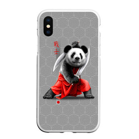 Чехол для iPhone XS Max матовый с принтом Master Panda в Белгороде, Силикон | Область печати: задняя сторона чехла, без боковых панелей | Тематика изображения на принте: ninja | panda | ниндзя | панда