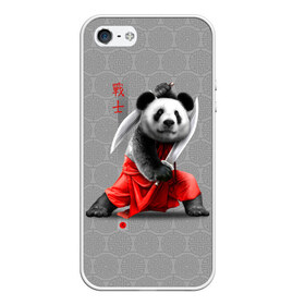Чехол для iPhone 5/5S матовый с принтом Master Panda в Белгороде, Силикон | Область печати: задняя сторона чехла, без боковых панелей | ninja | panda | ниндзя | панда