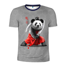 Мужская футболка 3D спортивная с принтом Master Panda в Белгороде, 100% полиэстер с улучшенными характеристиками | приталенный силуэт, круглая горловина, широкие плечи, сужается к линии бедра | ninja | panda | ниндзя | панда