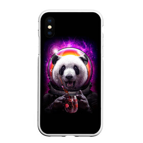 Чехол для iPhone XS Max матовый с принтом Panda Cosmonaut в Белгороде, Силикон | Область печати: задняя сторона чехла, без боковых панелей | bear | galaxy | panda | space | star | астронавт | галактика | звезда | космонавт | космос | медведь | панда