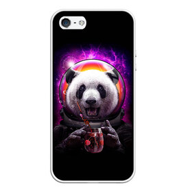 Чехол для iPhone 5/5S матовый с принтом Panda Cosmonaut в Белгороде, Силикон | Область печати: задняя сторона чехла, без боковых панелей | bear | galaxy | panda | space | star | астронавт | галактика | звезда | космонавт | космос | медведь | панда