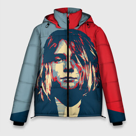 Мужская зимняя куртка 3D с принтом Kurt Cobain в Белгороде, верх — 100% полиэстер; подкладка — 100% полиэстер; утеплитель — 100% полиэстер | длина ниже бедра, свободный силуэт Оверсайз. Есть воротник-стойка, отстегивающийся капюшон и ветрозащитная планка. 

Боковые карманы с листочкой на кнопках и внутренний карман на молнии. | Тематика изображения на принте: curt | hope | kobain | nirvana | кобейн | курт | нирвана