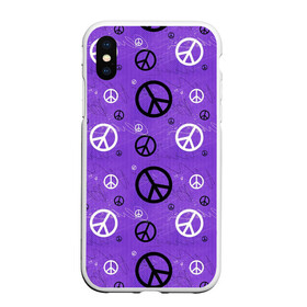 Чехол для iPhone XS Max матовый с принтом Peace в Белгороде, Силикон | Область печати: задняя сторона чехла, без боковых панелей | abstract | hippie | hipster | swag | tie dye | абстракция | свэг | текстура | хиппи | хипстер