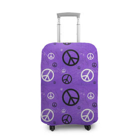 Чехол для чемодана 3D с принтом Peace в Белгороде, 86% полиэфир, 14% спандекс | двустороннее нанесение принта, прорези для ручек и колес | abstract | hippie | hipster | swag | tie dye | абстракция | свэг | текстура | хиппи | хипстер